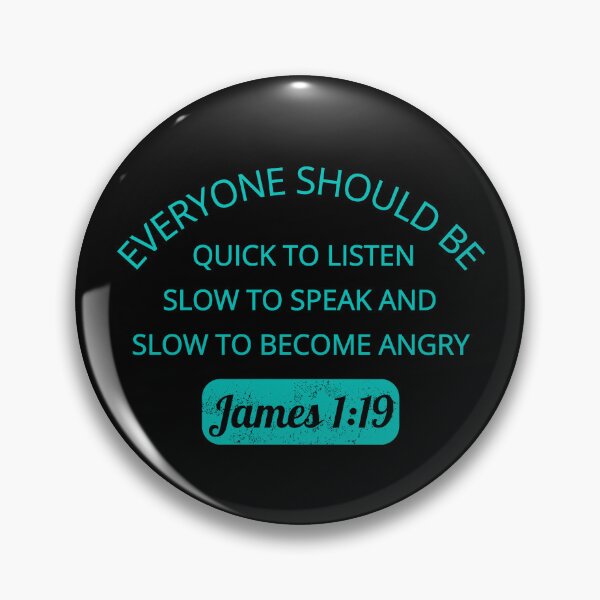 Item preview, Quick to Listen, Slow to Speak - James 1:19 - Bible verse designed and sold by MoriaStore.
