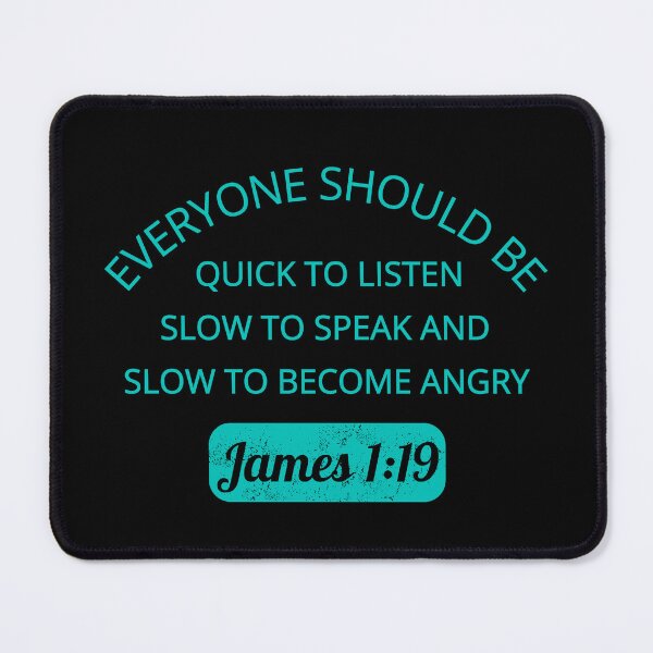 Item preview, Quick to Listen, Slow to Speak - James 1:19 - Bible verse designed and sold by MoriaStore.