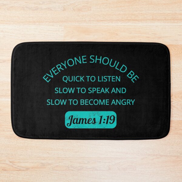 Item preview, Quick to Listen, Slow to Speak - James 1:19 - Bible verse designed and sold by MoriaStore.