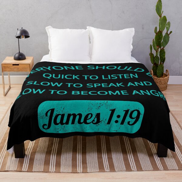 Item preview, Quick to Listen, Slow to Speak - James 1:19 - Bible verse designed and sold by MoriaStore.