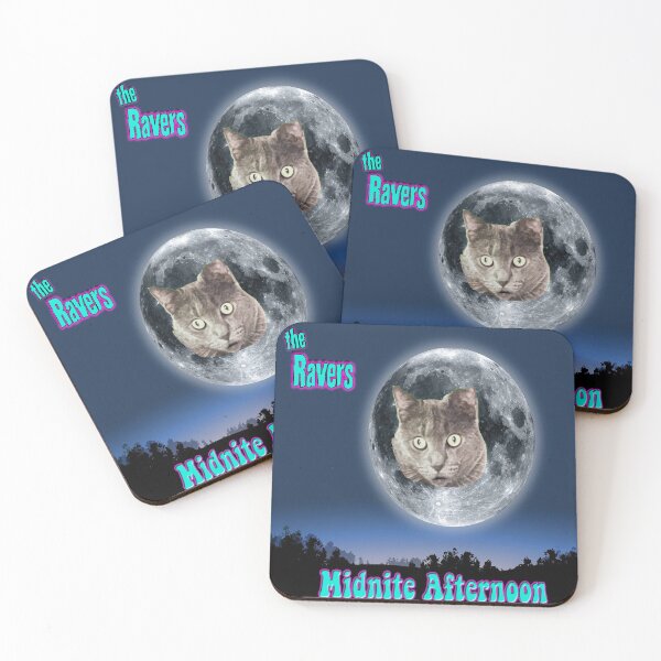 Item preview, cat in the moon album cover designed and sold by PSYCHOKITTY MERCH.