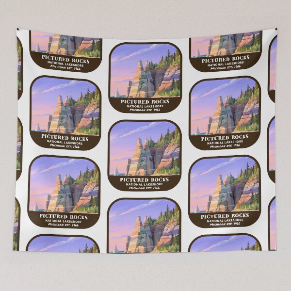 Item preview, Vintage Pictured Rocks National Lakeshore (Michigan) designed and sold by RabbitK.