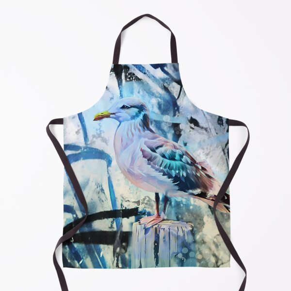 Item preview, Abstract blue seagull designed and sold by clarazen.