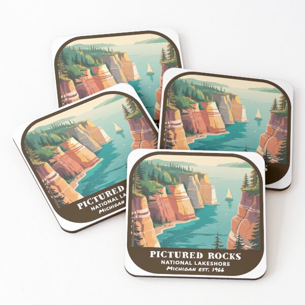 Item preview, Vintage Pictured Rocks National Lakeshore (Michigan) designed and sold by RabbitK.