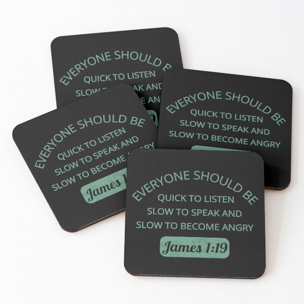 Item preview, Quick to Listen, Slow to Speak - James 1:19 - Christian Scripture designed and sold by MoriaStore.