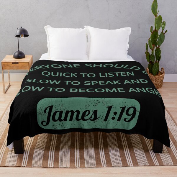 Item preview, Quick to Listen, Slow to Speak - James 1:19 - Christian Scripture designed and sold by MoriaStore.