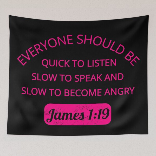 Item preview,  James 1:19 - Bible Verse designed and sold by MoriaStore.