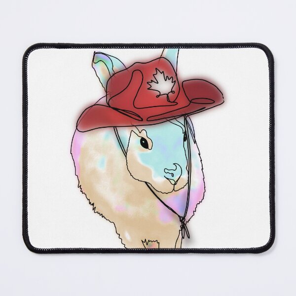 Item preview, Rainbow Bunny in Canadian Cowboy Hat – animalsinhats designed and sold by Ashley’sAnimalz.