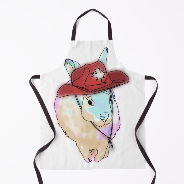 Item preview, Rainbow Bunny in Canadian Cowboy Hat – animalsinhats designed and sold by Ashley’sAnimalz.