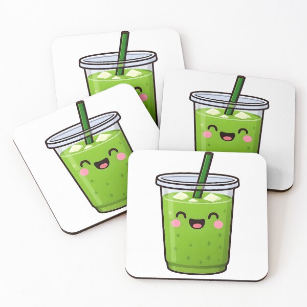 Item preview, Iced matcha latte illustration designed and sold by Hallyu Bubble.