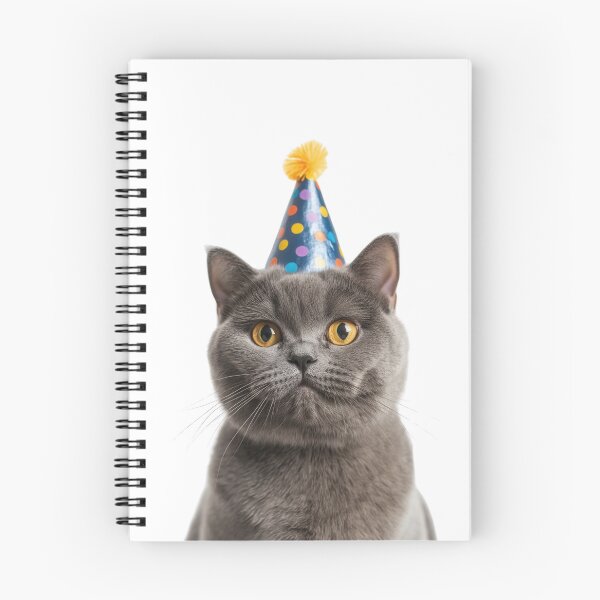 Item preview, Cute British Shorthair Cat with Party Hat Birthday Celebration designed and sold by LazyOwlStore.