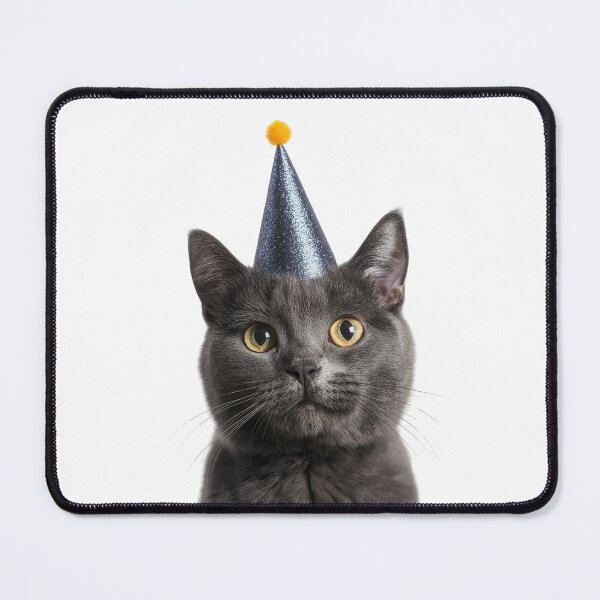 Item preview, Cute Chartreux Cat with Party Hat Birthday Celebration designed and sold by LazyOwlStore.