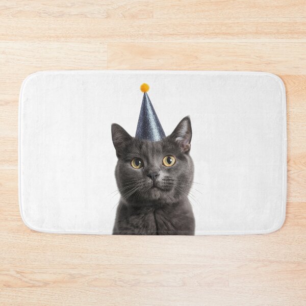 Item preview, Cute Chartreux Cat with Party Hat Birthday Celebration designed and sold by LazyOwlStore.