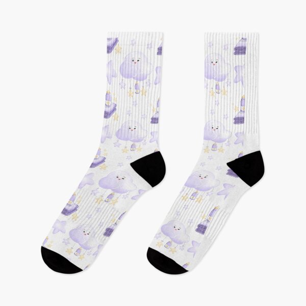 Item preview, cloud purple baby shower seamless pattern designed and sold by poonzapoon.