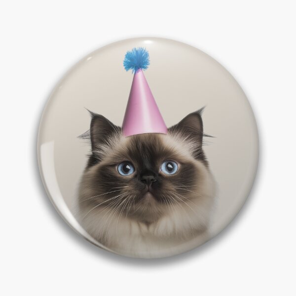 Item preview, Cute Himalayan Cat with Party Hat Birthday Celebration designed and sold by LazyOwlStore.