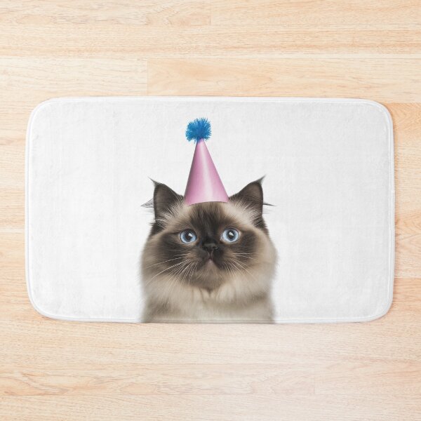 Item preview, Cute Himalayan Cat with Party Hat Birthday Celebration designed and sold by LazyOwlStore.