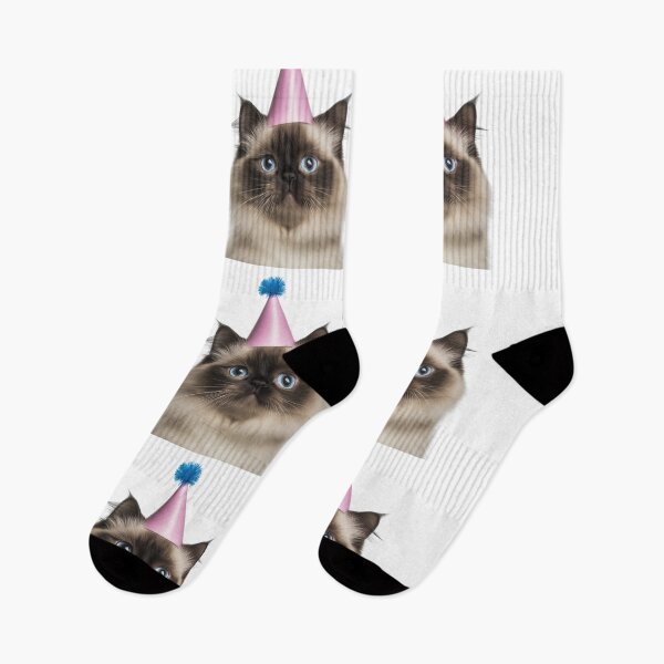 Item preview, Cute Himalayan Cat with Party Hat Birthday Celebration designed and sold by LazyOwlStore.