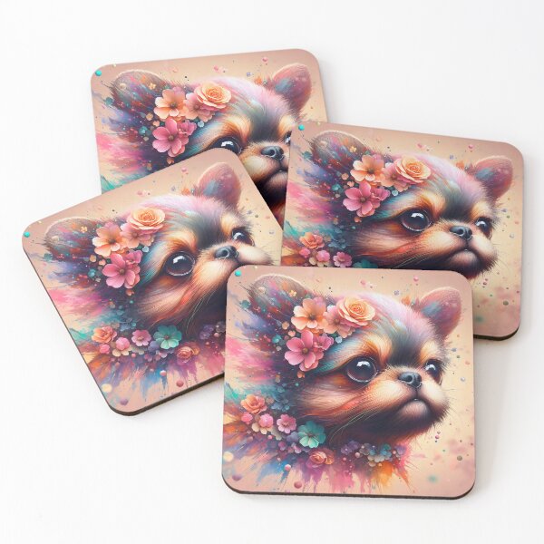 Aperçu de l'œuvre Ambiance pastel Yorkie créée et vendue par Cuddle critters.