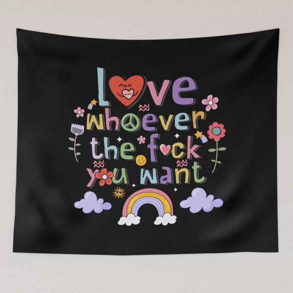 Item preview, Love Whoever The Fuck You Want Flowers Colorful designed and sold by Filek-mable.