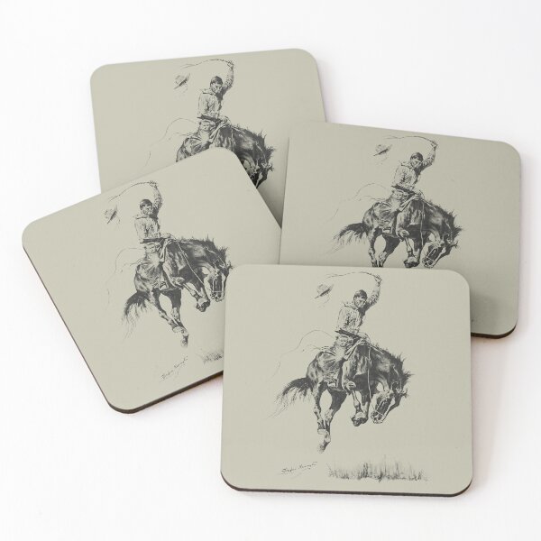 Item preview, Western Cowboy Sketch PAIR | Vintage Wall Art | Mid Century Decor designed and sold by DuneHaicna.