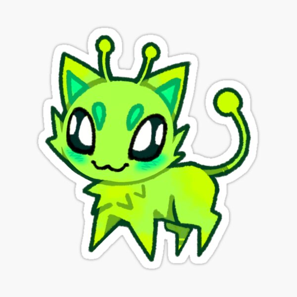 Vista previa del artículo con la obra «Gato alienígena», diseñado y vendido por Boba_Blossom.