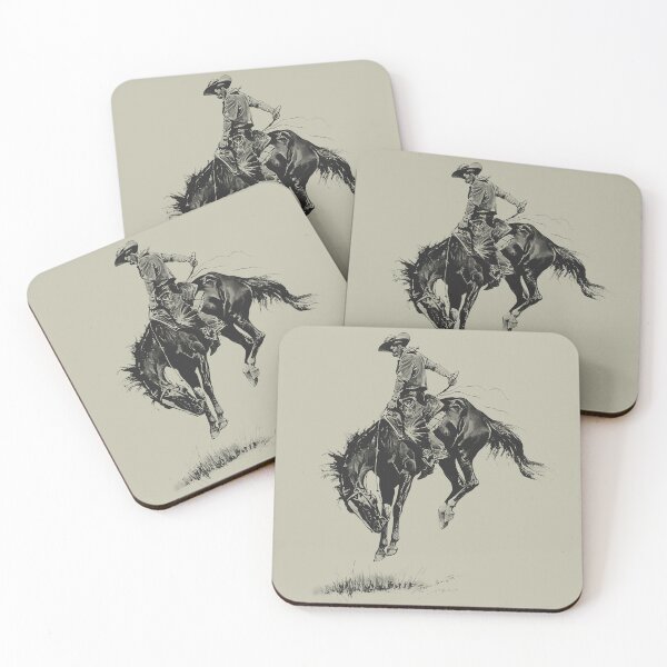 Item preview, Western Cowboy Sketch PAIR | Vintage Wall Art designed and sold by DuneHaicna.