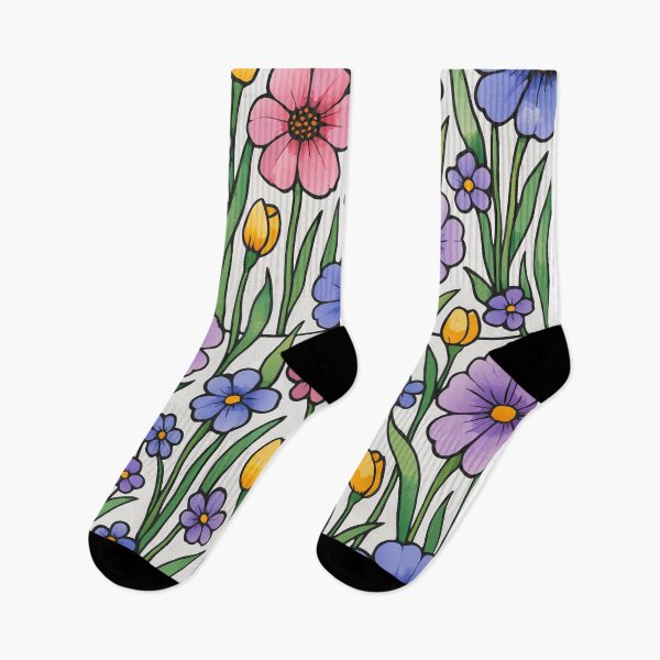 Artikelvorschau, Wildblumenmuster im Buntglasstil – Farbenfrohes Blumendesign entworfen und verkauft von donwillisjrart.