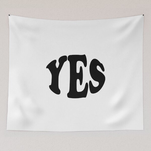 Item preview, yes grey text simple sticker designed and sold by Artist-Bhumi.