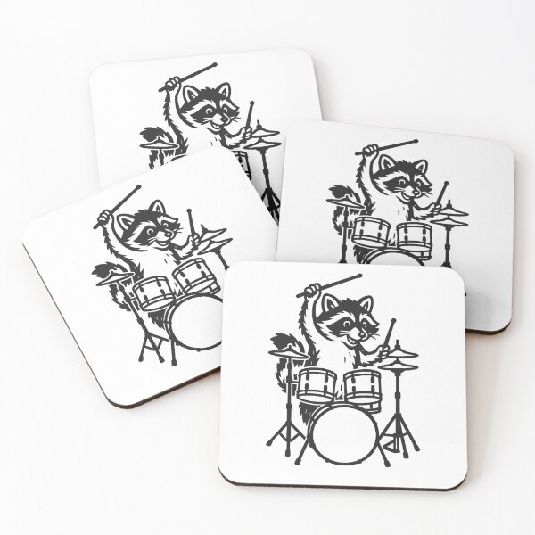 Item preview, Funny Raccoon  Drummer Drumming Drums Music Lover Boys Girls designed and sold by rafaeltto.