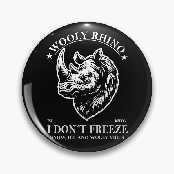 Item preview, Woolly rhinoceros - prehistoric - Stone Age rhinoceros, "I don't freeze" designed and sold by RetroMaritalArt.