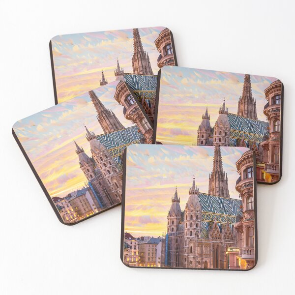 Item preview, ienna Travel Poster – St. Stephen’s Cathedral at Sunset designed and sold by Gooos.