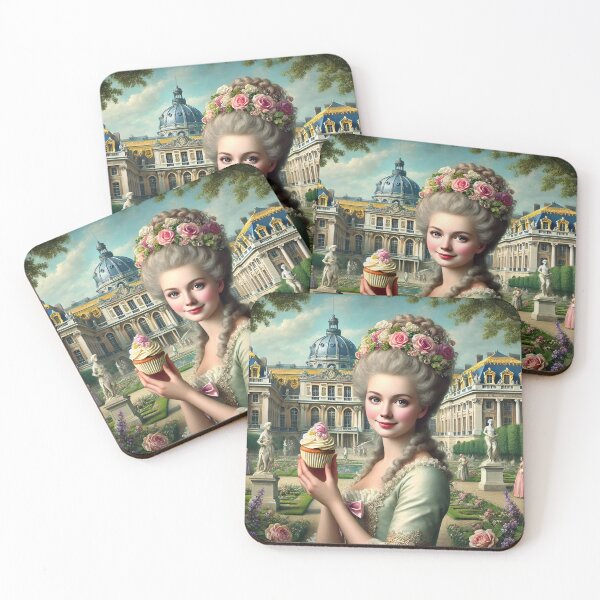 Item preview, French Queen Marie Antoinette with a cupcake and at the Palace of Versailles designed and sold by bushwombat.