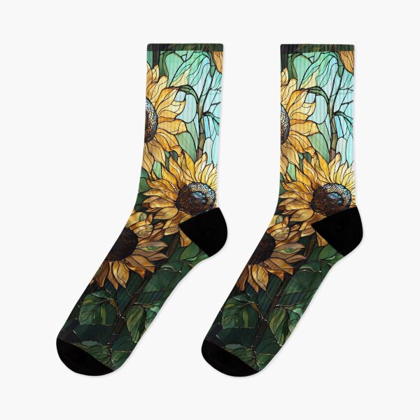 Item preview, Sunflower stained glass effect  designed and sold by PrettyDecor.