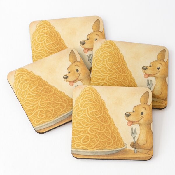 Item preview, Funny kangaroo eating spaghetti designed and sold by Mauswohn.