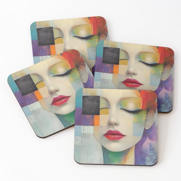 Item preview, Abstract Woman Portrait with Color Block Surrealism designed and sold by CASturgill.