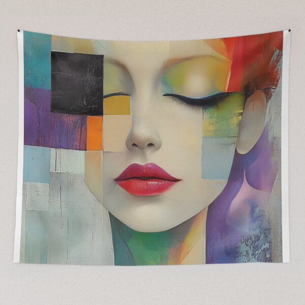 Item preview, Abstract Woman Portrait with Color Block Surrealism designed and sold by CASturgill.