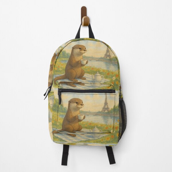 Item preview, Funny otter has a picnic in Paris designed and sold by Mauswohn.