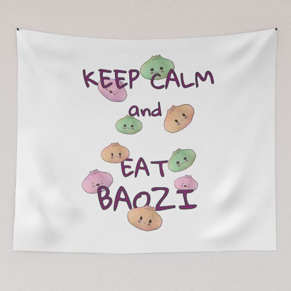 Item preview, Keep Calm and Eat Baozi – Cute Dumpling Shower designed and sold by KawaiiNugs.