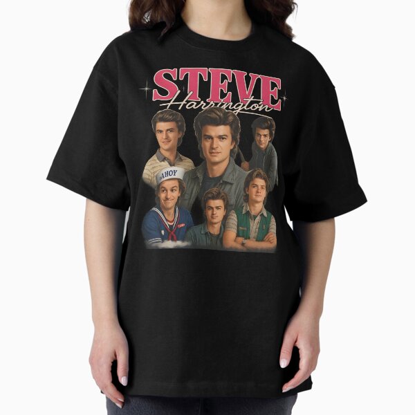 Item preview, Steve Harrington in Pink – Retro Bootleg Fanart Shirt for Stranger Things Fans designed and sold by WAUZ.
