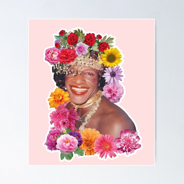 Item preview, Marsha P. Johnson Floral Tribute T-shirt Flowerful designed and sold by Mandril Streetwear.