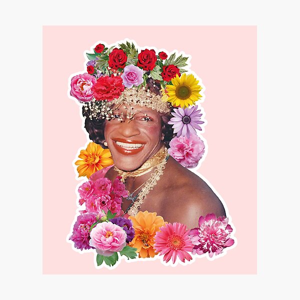 Item preview, Marsha P. Johnson Floral Tribute T-shirt Flowerful designed and sold by Mandril Streetwear.
