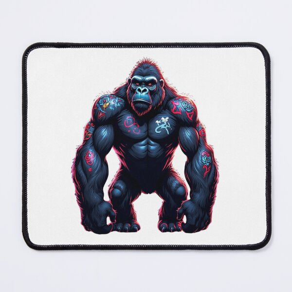 Item preview, Tattooed Gorilla Art - Bold and Vibrant Design designed and sold by latelierdechris.