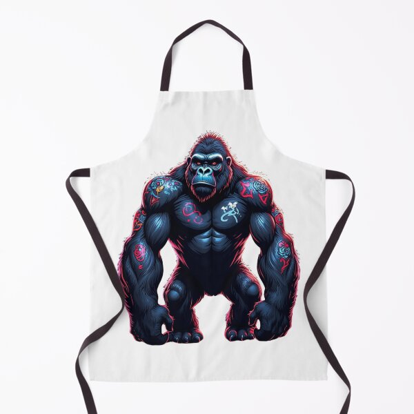 Item preview, Tattooed Gorilla Art - Bold and Vibrant Design designed and sold by latelierdechris.