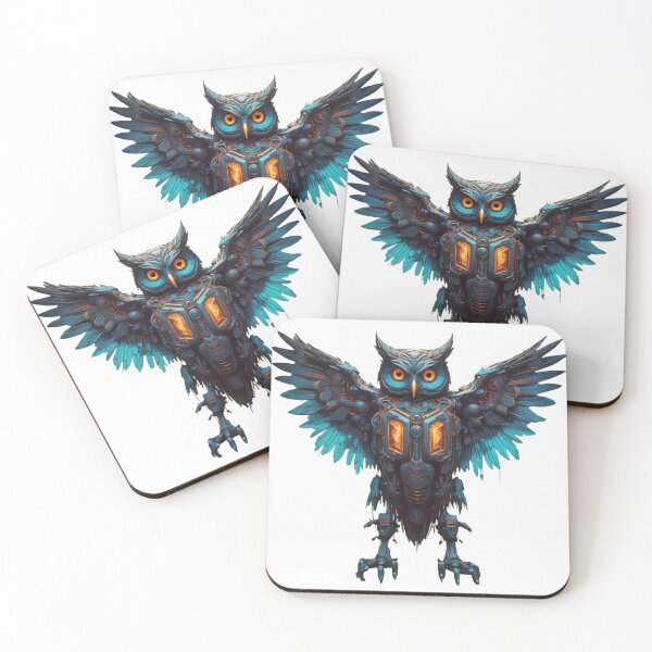 Item preview, Futuristic Mechanical Owl - Sci-Fi Tech Art designed and sold by latelierdechris.