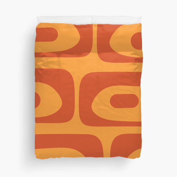 Item preview, Mid Century Modern Piquet Abstract Pattern in Retro Orange Tones designed and sold by kierkegaard.