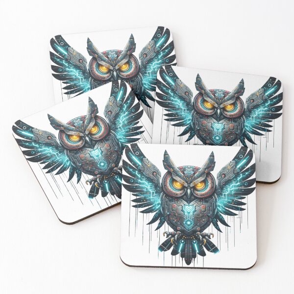 Item preview, Cyber Owl Graffiti - Futuristic Street Art designed and sold by latelierdechris.