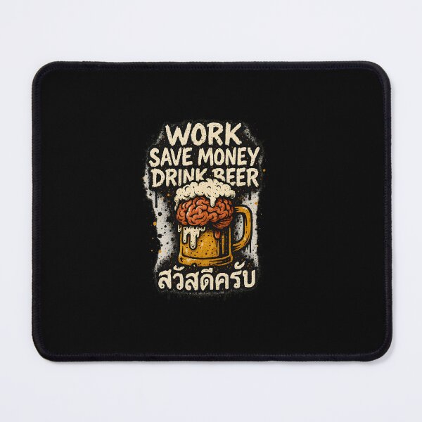 Item preview, Work Save Money Drink Beer - Funny Surreal Office Cartoon Street Art Design designed and sold by Tlion.