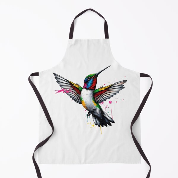 Aperçu de l'œuvre Hummingbird Splash - Colorful Nature Art créée et vendue par latelierdechris.