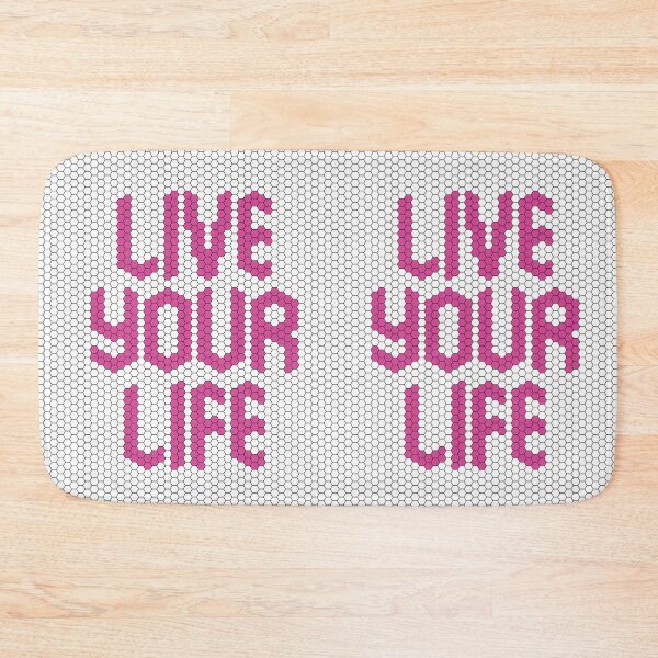 Item preview, Live Your Life Mosaic Uplifting Inspirational Dark Pink designed and sold by kakarikihill.