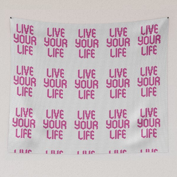 Item preview, Live Your Life Mosaic Uplifting Inspirational Dark Pink designed and sold by kakarikihill.